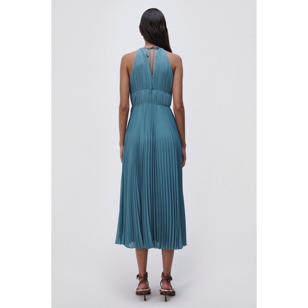 SIMKHAI Carli Plisse Midi Dress US 4 $595 - Picture 3 of 11